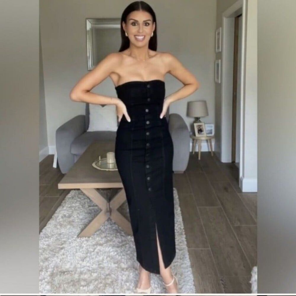 Zara denim bustier dress